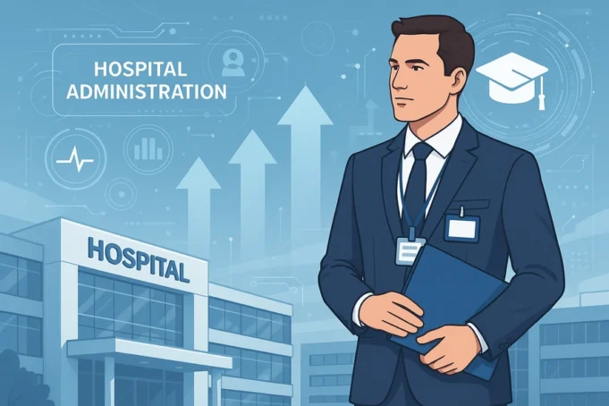 hospital administration career blog showing modern healthcare and professional growth,