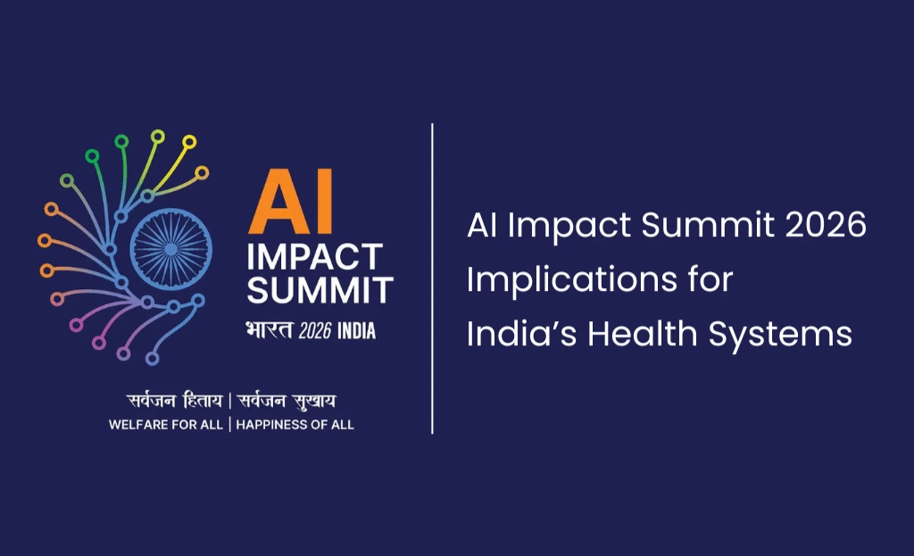 AI Impact Summit 2026 conference environment focused on healthcare and public health systems in India.