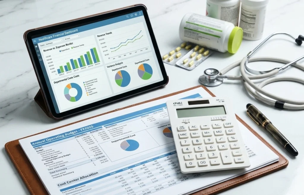 Hospital financial management and healthcare budgeting systems.