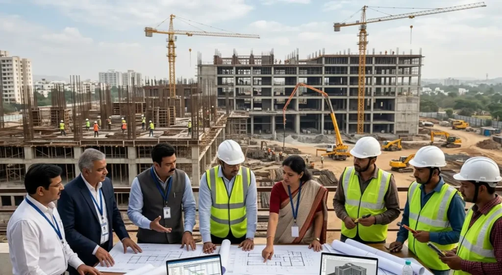 Healthcare project management planning in a modern hospital