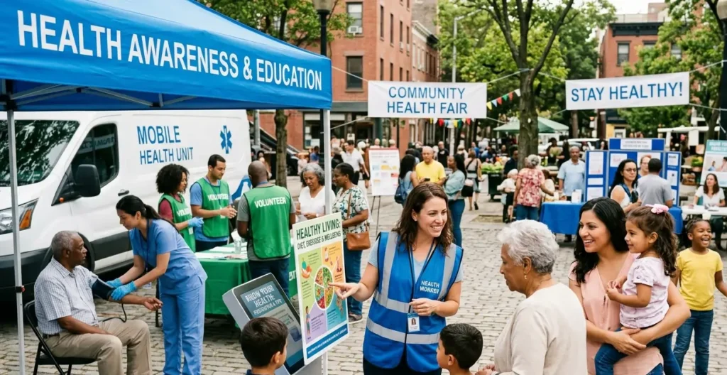 Community health awareness campaign promoting health communication and disease prevention through public health education Community health awareness campaign promoting health communication and disease prevention through public health education